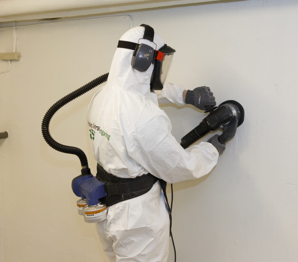 Skimmelsvamp bliver fjernet af Anders Andersens Rengøring