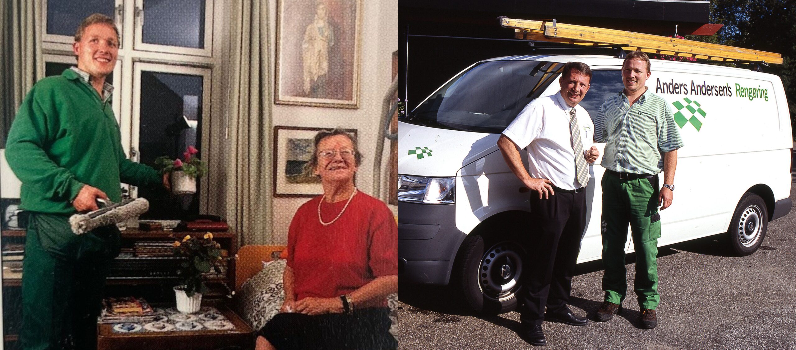 Anders Andersens Rengøring vinduespolering til erhverv tilbageblik.