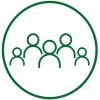 Gruppe mennesker symbol, repræsenterer socialt fællesskab.